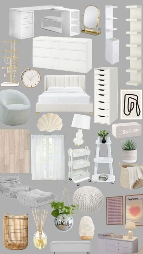 Room Wishlist, Bangunan Minecraft, White Room Decor, Classy Bedroom, Hiasan Bilik, Dekorasi Kamar Tidur, Room Redesign, Preppy Room Decor, Bilik Tidur