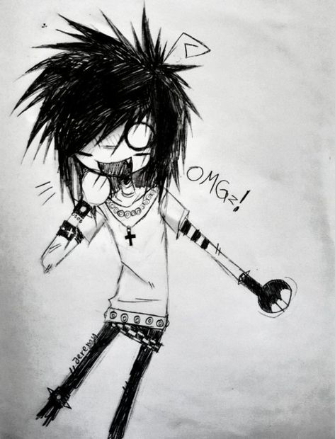 I Love Emos, Scenecore Drawing, Scene Emo Art, Scene Kid Art, Scenecore Art, 2000s Scene, Estilo Emo, Andy Sixx, Emo Love