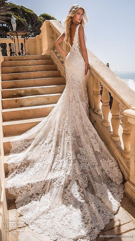 Moonlight Couture, Spring Wedding Dresses, Boho Wedding Dress With Sleeves, Wedding Inspirasi, Spring Wedding Dress, Bride Fashion, Pnina Tornai, Fit And Flare Wedding Dress, Couture Bridal