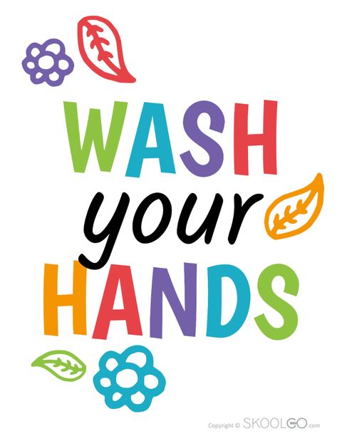 Please Wash Your Hands Signs Free Printable, Wash Your Hands Sign Printable, Hand Washing Poster Free Printable, Free Classroom Rules Printables, Kindergarten Quotes Kids, Daycare Posters, Wash Your Hands Poster, Preschool Jobs, Teaching Digraphs