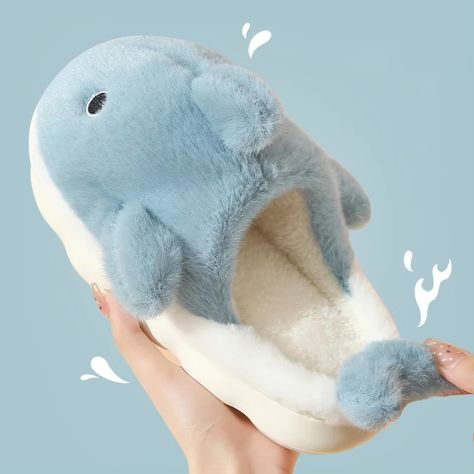 New Winter Unisex Cartoon Whale Warm Plush Slippers Couples Indoor Non-slip House Slides Men Women Toe Wrap Home Cotton Slippers - AliExpress Couples Home, Cartoon Whale, Winter Cartoon, Shark Plush, Plush Slippers, Slippers Cozy, Winter Women, Warm Winter, Mens Jewelry