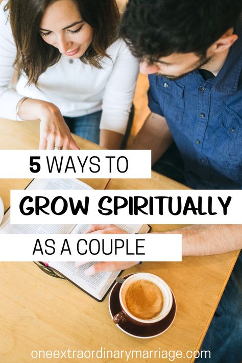 Spirituality is deeply personal, and you might never have learned how to “do” faith-related things as a couple. Learn more about how to change that. #marriage #marriedlife #christianmarriage #relationships #marriedcouple #relationshiptips #marriageadvice #intimacy #6PillarsofIntimacy #OneExtraordinaryMarriage #spiritualgrowth #spirituality Couple Spirituality, How To Grow Together As A Couple, How To End A Marriage Peacefully, How To Bring Intimacy Back Into Your Marriage, How To Reignite The Spark Marriage, Acts Of The Apostles, Reading Day, Devotional Journal, Jesus Resurrection