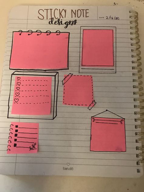 Note Taking Ideas Sticky Notes, Uses For Sticky Notes, Sticky Notes Aesthetic Ideas, How To Take Notes With Sticky Notes, Study Notes With Sticky Notes, Notes Ideas Sticky Notes, Stuff To Draw On Sticky Notes, How To Use Sticky Notes In Notes, Ways To Take Notes Creative