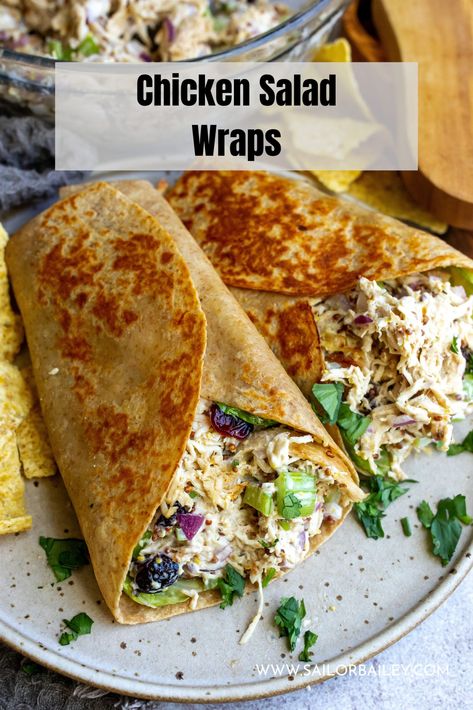 Chicken Salad Wrap Recipe, Spicy Tuna Salad, Sailor Bailey, Salad Wrap, Chicken Salad Wrap, Tasty Lunch, Healthy Weeknight Meals, Superfood Salad, Salad Wraps