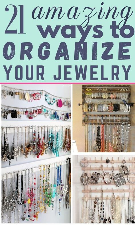 Tired of tangled necklaces and missing earrings? Create your own DIY jewelry organizer with these easy-to-follow ideas! Whether it's a wall-mounted piece or a simple jewelry tray, our guide covers everything from DIY jewelry boxes to upcycled racks. Find the perfect solution for your style and space! Jewerly Organizer, Jewelry Storage Diy, Diy Organizer, Jewelry Box Diy, Organizing Hacks, Organisation Hacks, Jewelry Organizers, Ways To Organize, Jewelry Organizer Diy