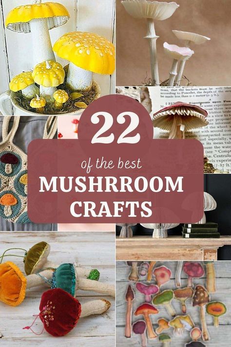 Mushroom Crafts For Adults, Mushrooms Crafts Diy, Diy Crafts Adults Project Ideas, Mushroom Gifts Ideas, Mushroom Crafts Diy How To Make, Make Mushrooms Decorations, Whimsical Diy Crafts, Decorating With Mushrooms, Mushroom Decorations Diy