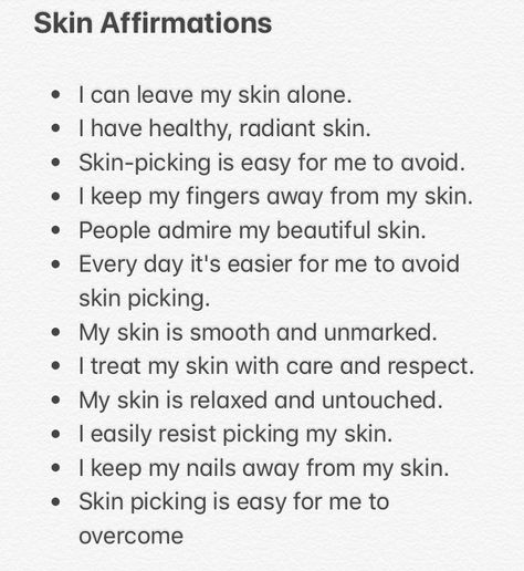 Skin picking affirmations #skinpicking #affirmations affiliation Good Skin Affirmation, Daily Affirmations For Glow Up, Hairless Skin Affirmations, Manifestation Affirmations Aesthetic, Glowing Skin Affirmations, Facial Harmony Affirmations, Skin Affirmations Positive, Hygiene Affirmations, Skin Care Affirmation