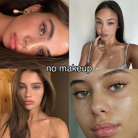 No makeup love No Makeup Face Natural, No Makeup Challenge, How To Look Good Without Makeup, How To Look Pretty Without Makeup, Face Without Makeup, Makeup Routine Guide, Tiktok People, No Make Up Make Up Look, Model Beauty Secrets