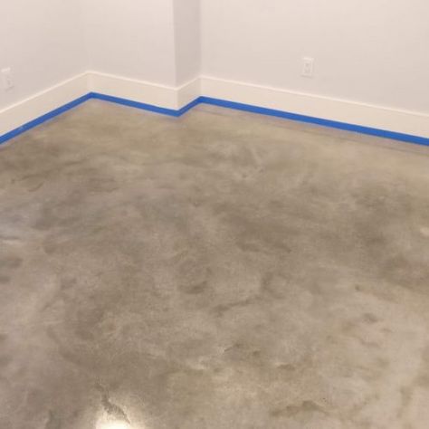 Concrete Floors Sunroom, Family Room Concrete Floors, Treated Concrete Floors, Cement Floor Finishes, Sealed Concrete Basement Floor, Concrete Floor Coatings Basement, Cement Indoor Floors, Clear Coat Concrete Floors, Basement With Painted Concrete Floors