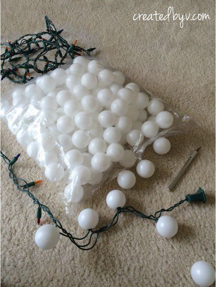 diy ping pong ball lights, lighting, outdoor living, repurposing upcycling Diy Lights, Christmas Light Installation, Hanging Christmas Lights, Ping Pong Balls, Christmas Lighting, Deco Luminaire, Work Diy, Decorating With Christmas Lights, Ball Lights