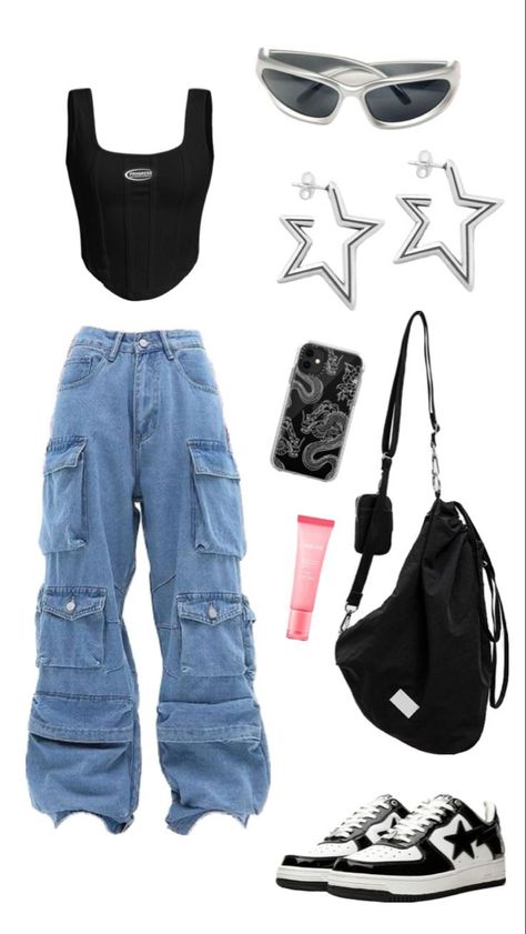 University Outfit, Mode Jeans, Mein Style, Cute Everyday Outfits, Kpop Fashion Outfits, Mode Streetwear, Clothes And Accessories, Outfit Summer, Casual Style Outfits