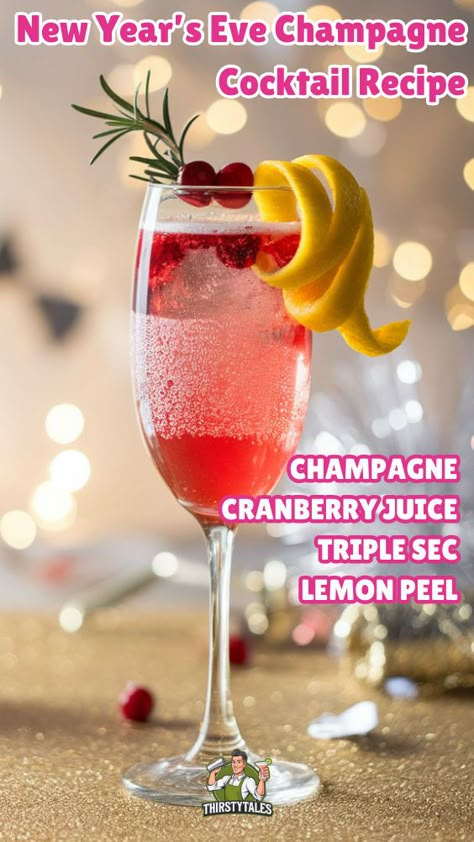 Celebrate New Year's Eve in style with this delightful Champagne Cocktail Recipe! Perfect for your Christmas cocktail party, this punch with alcohol combines sparkling grape juice and orange liquor for a refreshing twist. Explore our festive New Year's Eve punch, featuring soda bubbles and a blend of flavors that will impress your guests. Whether you're hosting a Thanksgiving sangria gathering or ringing in the new year, this champagne punch recipe is a must-try. Cheers to a bubbly celebration! New Years Cocktails Recipes, New Years Eve Drinks For Adults, New Years Cocktail Recipes, Punch With Alcohol, New Years Eve Cocktails, Soda Bubbles, Champagne Cocktail Recipes, Champagne Punch Recipes, Thanksgiving Sangria