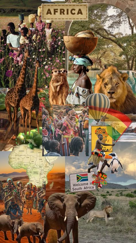 Veterinary Motivation, Africa Aesthetic, Brazil Wallpaper, Safari Wall Art, Vision Boarding, Vision Board Collage, Board Collage, Nigeria Africa, Travel Collage