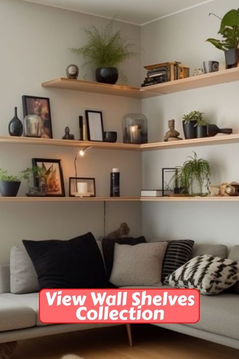 21+ Genius Above The Couch Wall Decor Ideas To Recreate Hanging Shelves Above Couch, Floating Shelves Near Tv, Back Of Couch Decor, Bookshelf Above Tv, Wall Shelving Ideas Living Room, Living Room Floating Shelves Above Couch, Wall Shelf Decor Living Room, Above Couch Shelf, Shelf Above Sofa