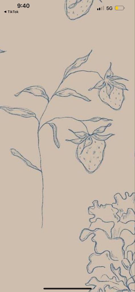 Strawberry Bush Drawing, Strawberry Bush Tattoo, Strawberry Branch Tattoo, Strawberry Plant Drawing, Strawberry Branch, Bush Drawing, Strawberry Bush, Strawberry Tattoo, Branch Tattoo