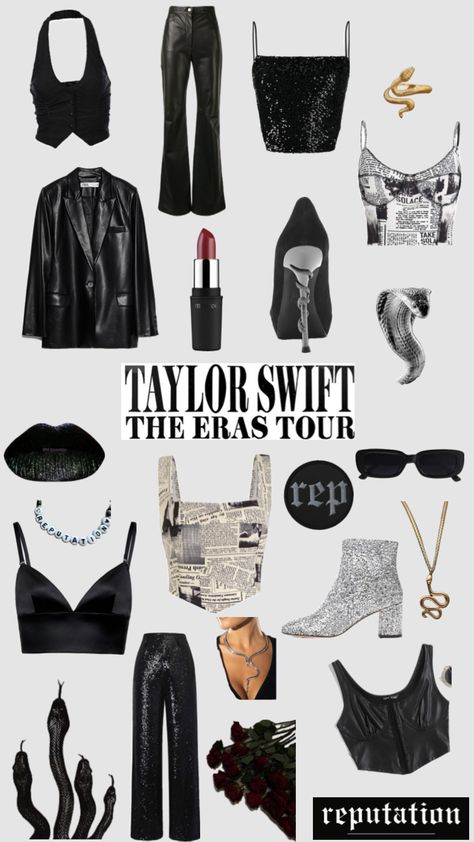 #taylorswift #erastour #erastouroutfits #reputation #reputationoutfit Taylor Swift Reputation Era Outfits, Taylor Swift Tour Outfits, Swift Tour, Tour Outfits, Taylor Swift Outfits, Taylor Swift Concert, Long Live Taylor Swift, Live Taylor, Taylor Swift Style