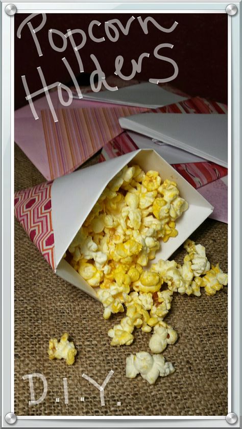 Blooming by GrAcE: NiFtY Paper Popcorn Holders - D. I. Y. Paper Popcorn, Popcorn Holder, Diy Popcorn, Popcorn Containers, Popcorn Tin, Nifty Crafts, Spring Carnival, Caramel Corn, Diy Holder