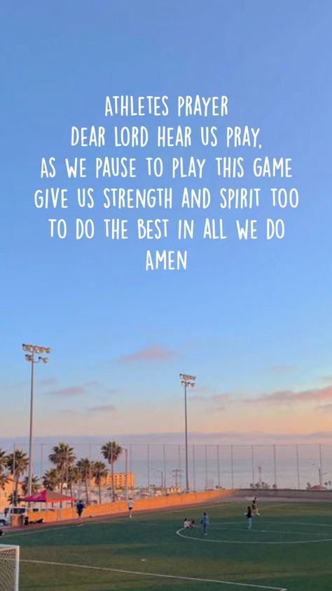 Sport Encouragement Quotes, Prayers Before A Volleyball Game, Prayer For Sports Game, Prayer For Athletes Before Game, Prayers For Sports, Sports Prayers, Sports Bible Verses, Athlete Bible Verses, Prayer For Athletes