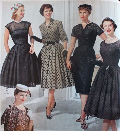 Simple black evening swing dresses, 1960s #LivingInThe1960s 1960 Party, 1960s Fashion Dress, Party Dress Code, Party Dress Codes, Mothers Gowns, 1960s Dresses, 1960 Dress, 1960 Fashion, Fashion 1960s