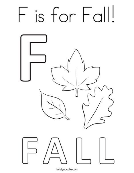 F is for Fall Coloring Page - Twisty Noodle F Is For Fall Preschool Activities, Toddler Fall Coloring Pages, Letter F Coloring Page, F Is For, Letter F Preschool Activities, Letter F Crafts For Preschoolers, F Is For Fall, F Coloring Pages, F Is For Family