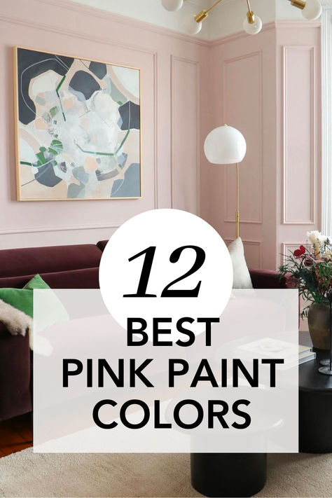 best pink paint colors Perfect Pink Paint For Nursery, Sw Blush Pink Paint, Benjamin Moore Pink Accent Wall, Subtle Pink Walls, Soft Pink Walls Living Room, Behr Pink Elephant, Bm Pink Paint Colors, Rose Pink Sherwin Williams, Best Pink Paint Color Behr