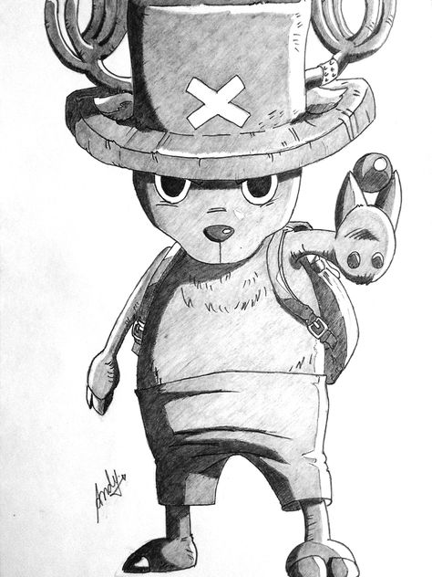 Chopper Sketch One Piece, Tony Tony Chopper Drawing, Chopper One Piece Drawing, Chopper Sketch, Tony Tony Chopper Tattoo, Chopper Drawing, Chopper Manga, Chopper Tattoo, Fallout Tattoo