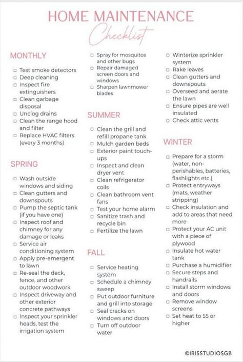 Home Maintenance Checklist Home Repair Schedule House Maintenance Planner Yearly Home Maintenance Spring Cleaning Instant Download - Etsy Canada #Creating #Home #Schedule #Cleaning #HomeTrends #a #for #a #to #Ideas #Guide #Ultimate #CreativeIdeas #Tidy #The #Inspiration #Trends Yearly Maintenance Checklist, Home Owner Maintenance Checklist, House Maintenance List, Yearly House Maintenance Checklist, House Maintenance Schedule, House To Do List, Yearly Home Maintenance, Professional House Cleaning Checklist, Home Maintenance Schedule