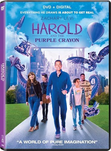 Harold And The Purple Crayon, Luke Hemsworth, Purple Crayon, Film Dvd, Classic Childrens Books, Zachary Levi, Adventure Movies, Zooey Deschanel, Fantasy Movies