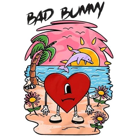 Bad Bunny Heart, Album Art Cover, Bunny Heart, Bunny Shoes, Bunny Poster, Bunny Painting, Bunny Wallpaper, Art Cover, Bunny Pictures