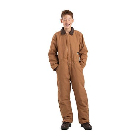 Berne Little & Big Unisex Overalls, Color: Brown Duck - JCPenney Carhartt Style, Insulated Coveralls, Leg Snaps, Kids Overalls, Safety Clothing, Adjustable Legs, Kids Pants, Snow Suit, Outdoor Apparel