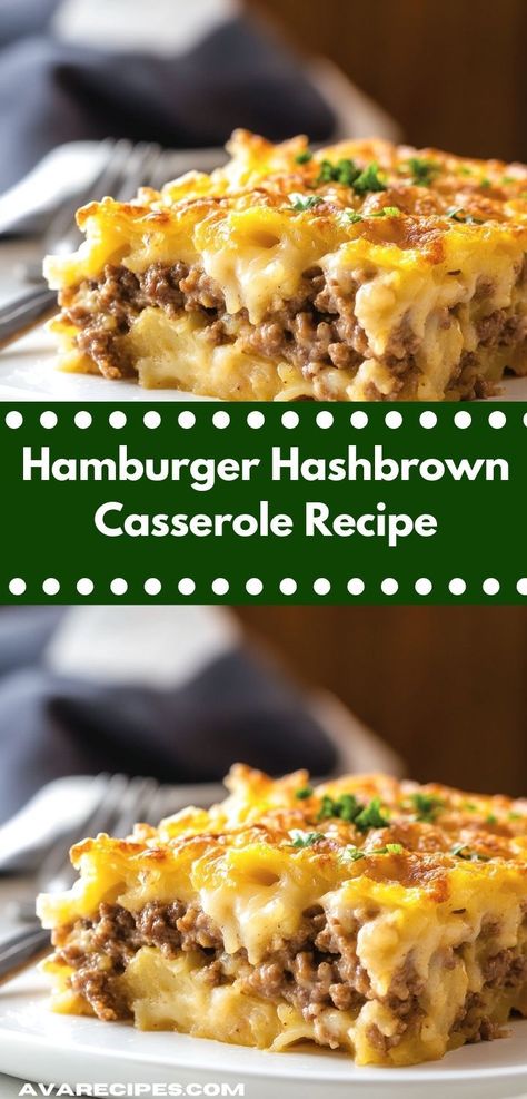 Craving a delicious and hearty dish? This ground beef meal combines crispy hashbrowns with savory beef, creating irresistible layers of flavor. Perfect for gatherings or cozy family dinners, it's a true crowd-pleaser. Ground Beef Hashbrown, Beef Hashbrown, Hamburger Hashbrown Casserole, Hamburger Hashbrown, Hashbrown Casserole Recipe, Yummy Casserole Recipes, Crispy Hashbrowns, Hashbrown Casserole, Hamburger Casserole