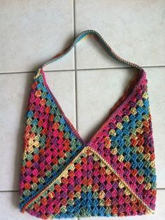 Sac Granny Square, Granny Square Haken, Crochet Shell Stitch, Haken Baby, Crochet Bags Purses, Granny Square Crochet Pattern, Crochet Tote, Purse Patterns, Bag Crochet