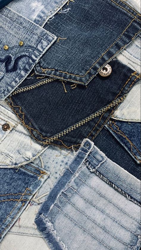 #fashion #denim #aesthetic Denim Background Wallpaper, Sustainability Aesthetic Fashion, Patchwork Jeans Aesthetic, Double Denim Aesthetic, Denim Aesthetic Background, Denim Fabric Aesthetic, Jeans Wallpaper Denim, Denim Background Aesthetic, Denim Astethic