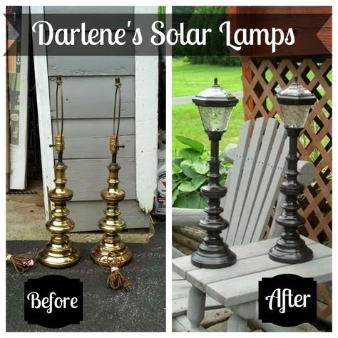 Solar lighting is perfect for your outdoor living space. Forget the cords--you can enjoy well-lit summer nights with these solar lamps! Underground Garden, Luminaria Diy, Solar Lighting, Old Lamps, Diy Outdoor Decor, Garden Rooms, Solar Lamp, Upcycled Crafts, Outdoor Solar Lights