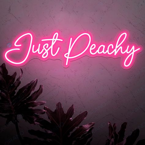 Just Peachy Neon Sign Peach Led Light Just Peachy Neon Sign Peach Led Light will light up your home and take your space to the next level. If you love the neon peach vibe, this neon peachy sign is right for you! It's time to say bye to the dull walls and say hi to good time with a peachy neon sign. This peach neon sign will look stunning in your bedroom, living room, nursery, art wall or anywhere you put it. Whether you're gonna set up a peach party or host an event, this peach neon light will b Lets Go Girls Wallpaper, Fun Neon Signs, Peach Led Light, Edgy Apartment, Cute Neon Signs, Aesthetics Purple, Libby Lu, Neon Ideas, Lets Go Girls