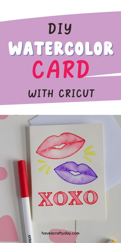 Learn how to use Cricut watercolor markers to create unique cards. No art skill needed to use these fun markers with your Cricut. Cricut Watercolor, Diy Watercolor Cards, Watercolor Markers, How To Use Cricut, Holiday Craft, Easy Craft Projects, Diy Watercolor, Cricut Tutorials, Markers Set