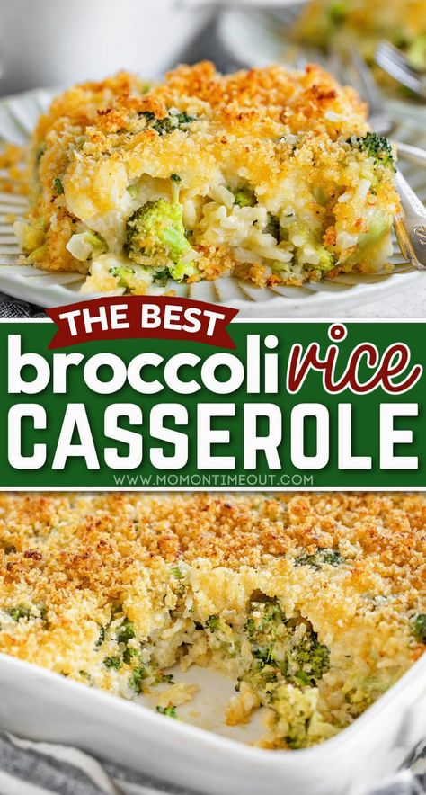 Whip up a comforting dish that brings everyone to the table with this mouthwatering broccoli and rice casserole. Perfect for family dinners, this recipe combines tender broccoli florets and fluffy rice with a creamy, cheesy sauce that will have your loved ones asking for seconds. Easy to prepare and packed with flavor, it's a delightful way to sneak some greens into your meal. Whether it's a busy weeknight or a cozy weekend gathering, this casserole is sure to become a family favorite. Easy Broccoli Rice Casserole, Casserole For Thanksgiving, Cheddar Broccoli Rice, Broccoli Cheese Rice Casserole, Broccoli Cheese Rice, Cheesy Broccoli Rice Casserole, Meatless Meals Healthy, Cheesy Broccoli Rice, Broccoli Side Dish