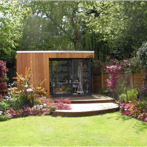 Garden rooms Lancashire, Garden studios, Art studio Small Garden Studio Ideas, Garden Room Art Studio, Art Studio In Garden, Home Office Garden Room, Garden Art Studio, Art Shed Ideas Backyard Studio, Outdoor Art Studio, Garden Summer House, Garden Office Ideas