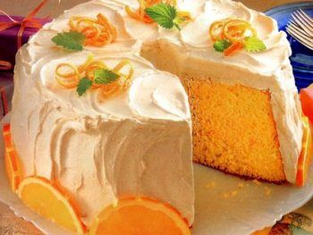 Orange Chiffon Cake Recipe, Orange Cake Decoration, Chiffon Cake Recipe, Bolo Chiffon, Orange Chiffon Cake, Joy Of Baking, Orange Frosting, Orange Cake Recipe, Cake Frosting Recipe