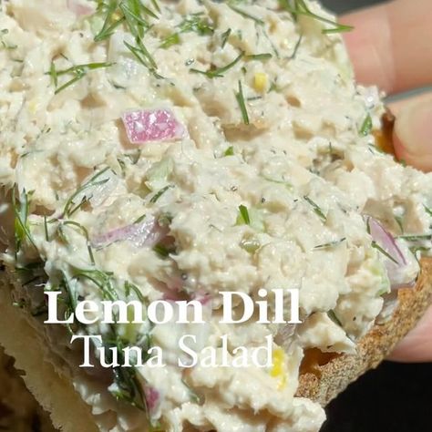 Taylor Dadds on Instagram: "Lemon Dill Tuna Salad🍋 one of my new favorites to have prepped for the week! tuna salad is so good to have ready & top on toast, greens or in a wrap for a quick and easy lunch! follow @onebalancedlife for more easy recipes! Grab the full recipe at the link in my bio or by searching “Lemon Dill Tuna Salad” at onebalancedlife.com" Dill Tuna Salad, Lemon Dill, Easy Lunch, On Toast, Tuna Salad, Easy Lunches, Easy Recipes, Toast, Easy Meals