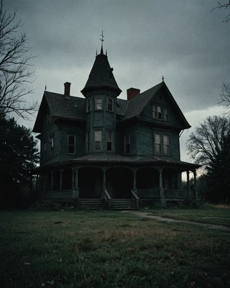 Old Haunted Houses, Spooky Old House, Creepy Mansion Aesthetic, Salem’s Lot, Spooky House Aesthetic, Creepy House Aesthetic, Abandoned Town Aesthetic, Haunted House Inside, Abandoned House Interior