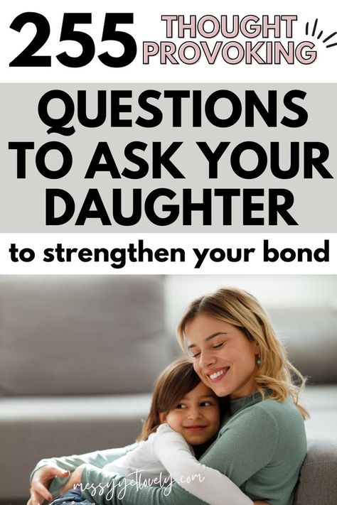 mom hugging her daughter Questions To Ask Your Daughter, Meaningful Questions, Good Questions To Ask, Mother Daughter Activities, Mother Daughter Dates, Mother Daughter Date Ideas, Daughter Activities, Parenting Adult Children, Good Questions