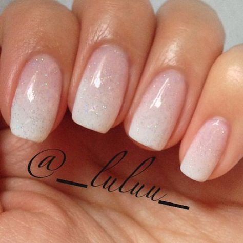 Nude & Glitter Wedding Nails for Brides / http://www.himisspuff.com/wedding-nail-art-desgins/8/ Nails Watch, Wedding Day Nails, Unghie Sfumate, French Manicure Designs, French Ombre, Wedding Nails Glitter, Wedding Nails Design, Best Nail Art Designs, Nail Art Wedding