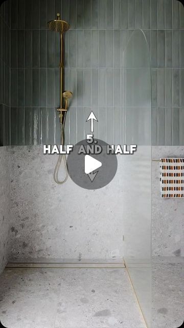 The Bathroom Guide on Instagram: "10 Tile Trends… ⬇️

🚀P.S If you want to learn how to create your own bathroom design using our structured design workflow methods… you’ll love our FREE 8 step video lesson design mini course!

💬 Comment “Mini” to get access now!

1️⃣ Porcelain Matte Finish Ceppo Stone Look: Sleek and sophisticated.
2️⃣ Big Terrazzo: Bold and eye-catching.
3️⃣ Thick Grout, Rough Edge Vertical Stacked Subway Tiles: New Rustic.
4️⃣ Bumpy Handmade Heavy Texture Tiles: Unique and artisanal.
5️⃣ Half and Half Designs: Modern and stylish.
6️⃣ KitKat Tiles / Finger Tiles: Slim and elegant.
7️⃣ Bold colours: Vibrant and interesting.
8️⃣ Fluted Tiles: Chic and textured.
9️⃣ Natural Stone: Timeless beauty.
🔟 Vertical Stacked Tiles: Contemporary touch.

Which is your favourite? 

L Linear Tile Bathroom, Terrazzo And Subway Tiles, Vertical Straight Stack Shower Tile, Subway Bathroom Tile Ideas, Coloured Tiles Bathroom, Big Tile Bathroom, Stacked Tile Shower Wall, Half Bath Tile Wall, Finger Tiles Bathroom