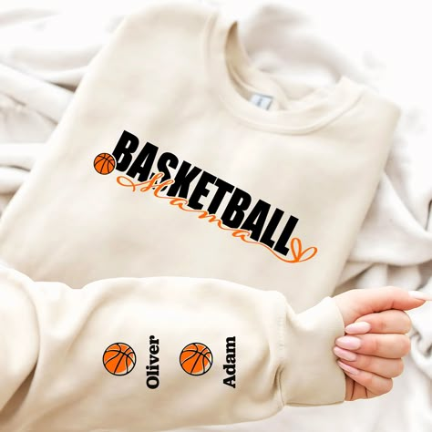 Diy Basketball Mom Shirt Ideas, Senior Mom Basketball Shirts, Basketball Design Ideas, Basketball Mom Shirt Ideas, Basketball Shirts For Moms, Basketball Mom Svg, Basketball Accessories, Cheer Workouts, Basketball Mom Shirts