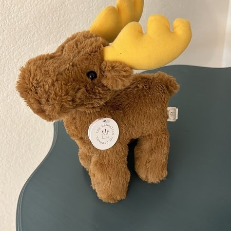 New With Tags, The Manhattan Toy Company Voyagers Morris Moose Stuffed Animal 8" Plush Cute And Very Soft. Weighed Legs Help For Support And Stand. New Toy Gift Moose Weighted Plush Stuffed Animal Moose Stuffed Animal, Weighted Plush, New Toy, Manhattan Toy, New Toys, Toys Gift, Stuffed Animal, Stuffed Animals, Moose