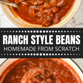 Crockpot Ranch Style Beans, Ranch Style Baked Beans Recipe, Canning Ranch Style Beans, How To Make Ranch Style Beans, Texas Ranch Style Beans Recipe, Homemade Ranch Style Beans, Ranch Beans Recipe Simple, Diy Ranch Style Beans, Ranch Style Beans Chili