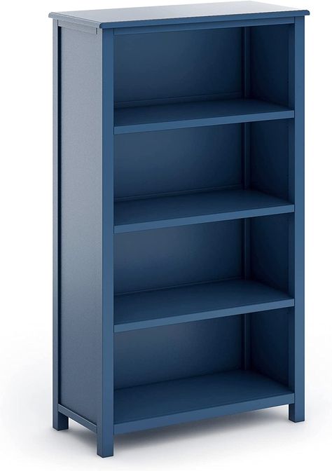 navy bookcase navy bookshelf blue bookcase blue bookshelf navy nursery nursery decor Playroom Bookcase, Blue Bookshelves, Large Bookshelf, Classic Bookshelves, Bedroom Bookcase, Bookshelf Wood, Blue Bookcase, Blue Shelves, Large Bookshelves