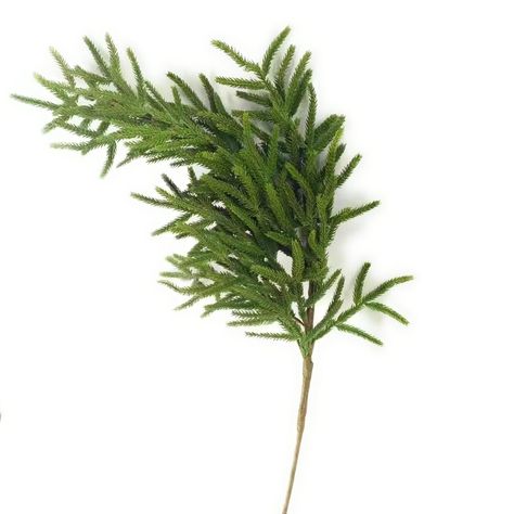 Winter Stems In Vase, Christmas Stems Vase, Simplistic Christmas Decor, Faux Greenery Decor, Floral Christmas Centerpieces, Fall Harvest Decorations, Christmas Tables, Christmas Stem, Norfolk Pine