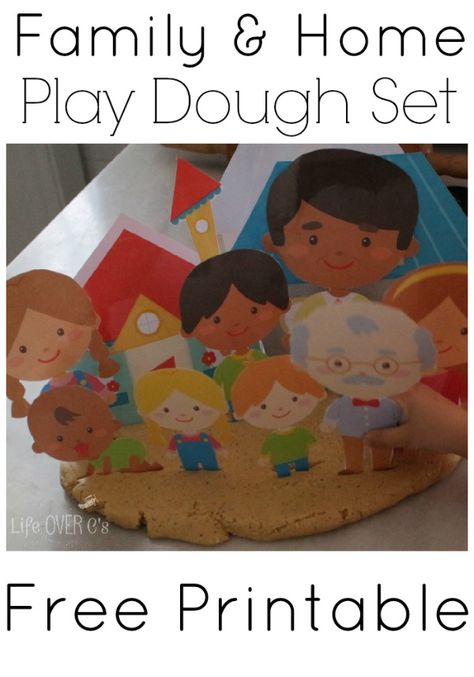 Family and Home Paper Dolls: Free Play Dough Printable Learning About Family Activities, Family Preschool Crafts, My Family Printable, My Family Craft, Family Preschool Theme, Family Members For Kids, Family Preschool, Preschool Family Theme, Keluarga Saya